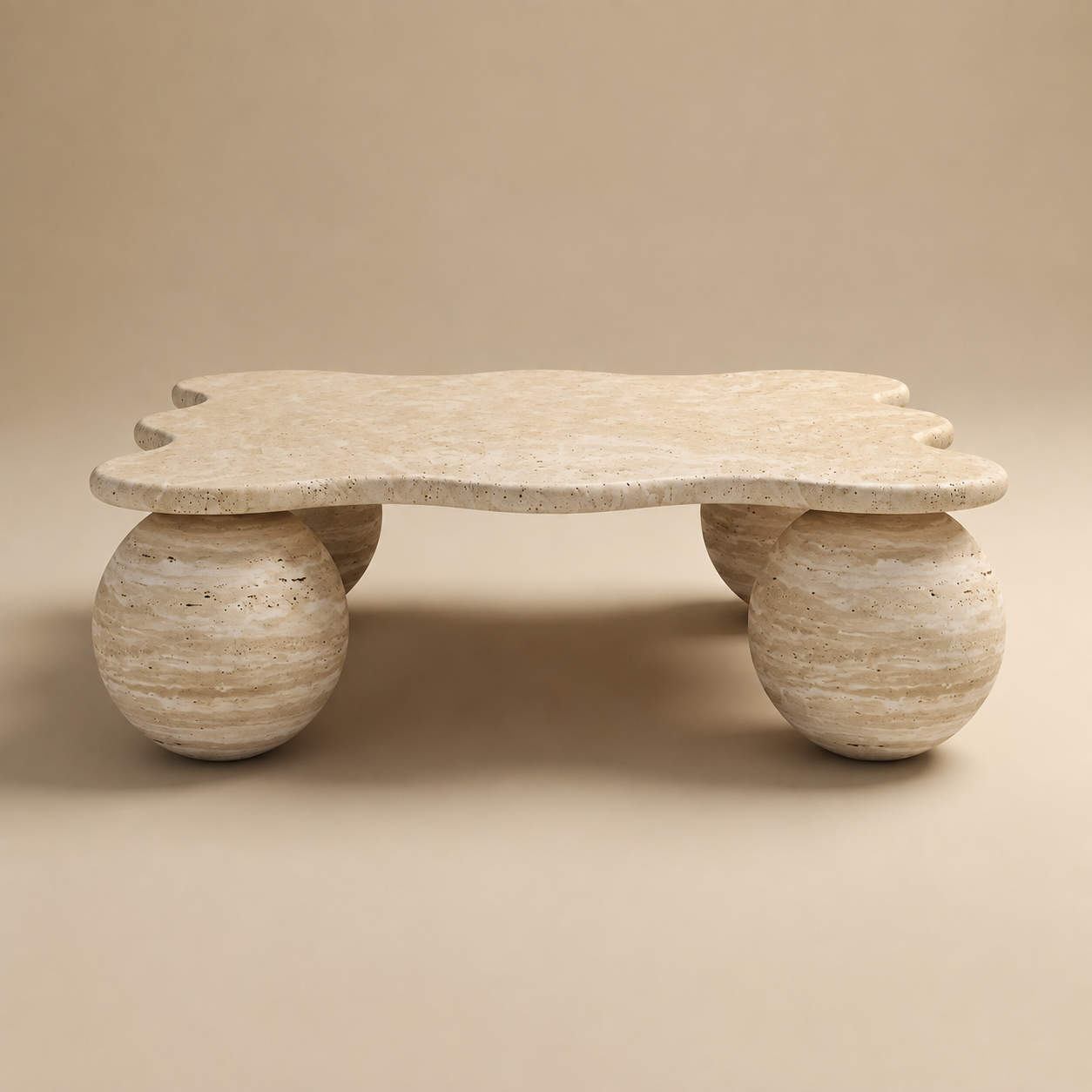 Nephele Coffee Table - Light Travertine Nephele Coffee Table - Light Travertine - 1