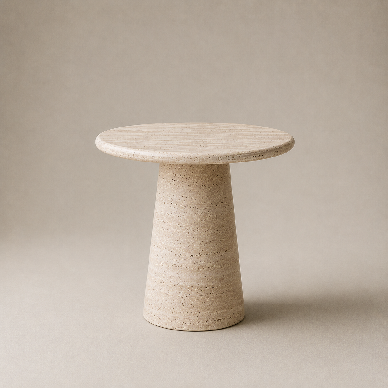 Knidos Side Table - Light Travertine Knidos Side Table - Light Travertine - 1