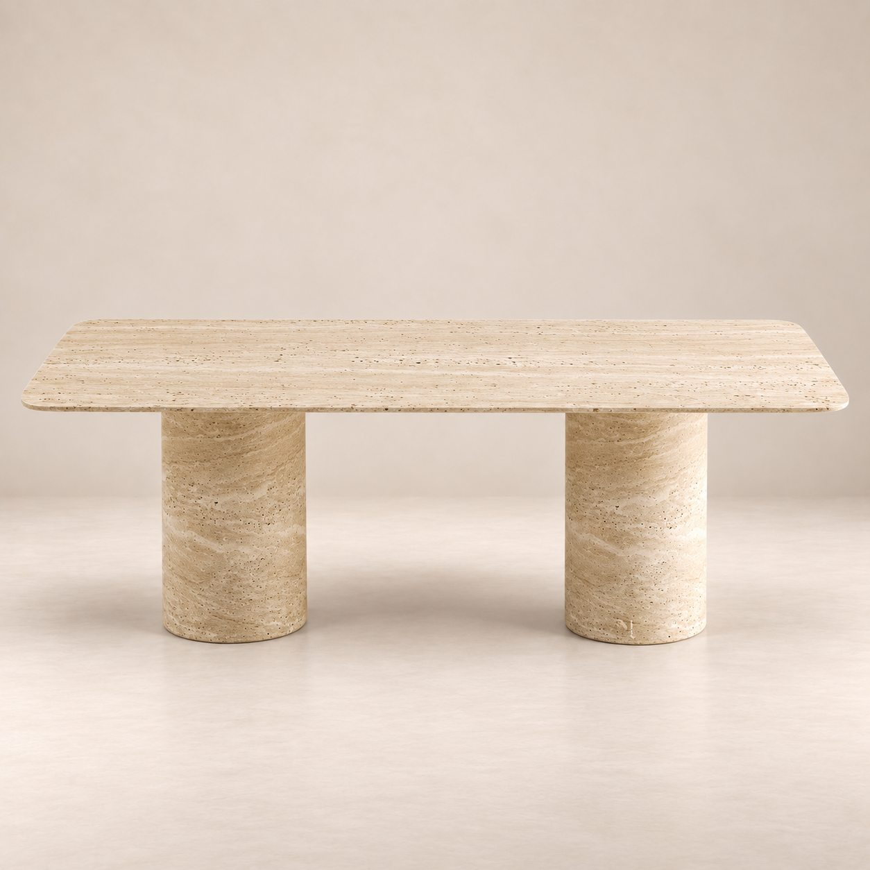 Arma Dining Table - Light Travertine Arma Dining Table - Light Travertine - 1