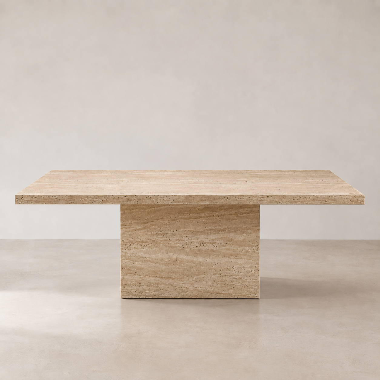 Tlos Dining Table - Light Travertine Tlos Dining Table - Light Travertine - 1