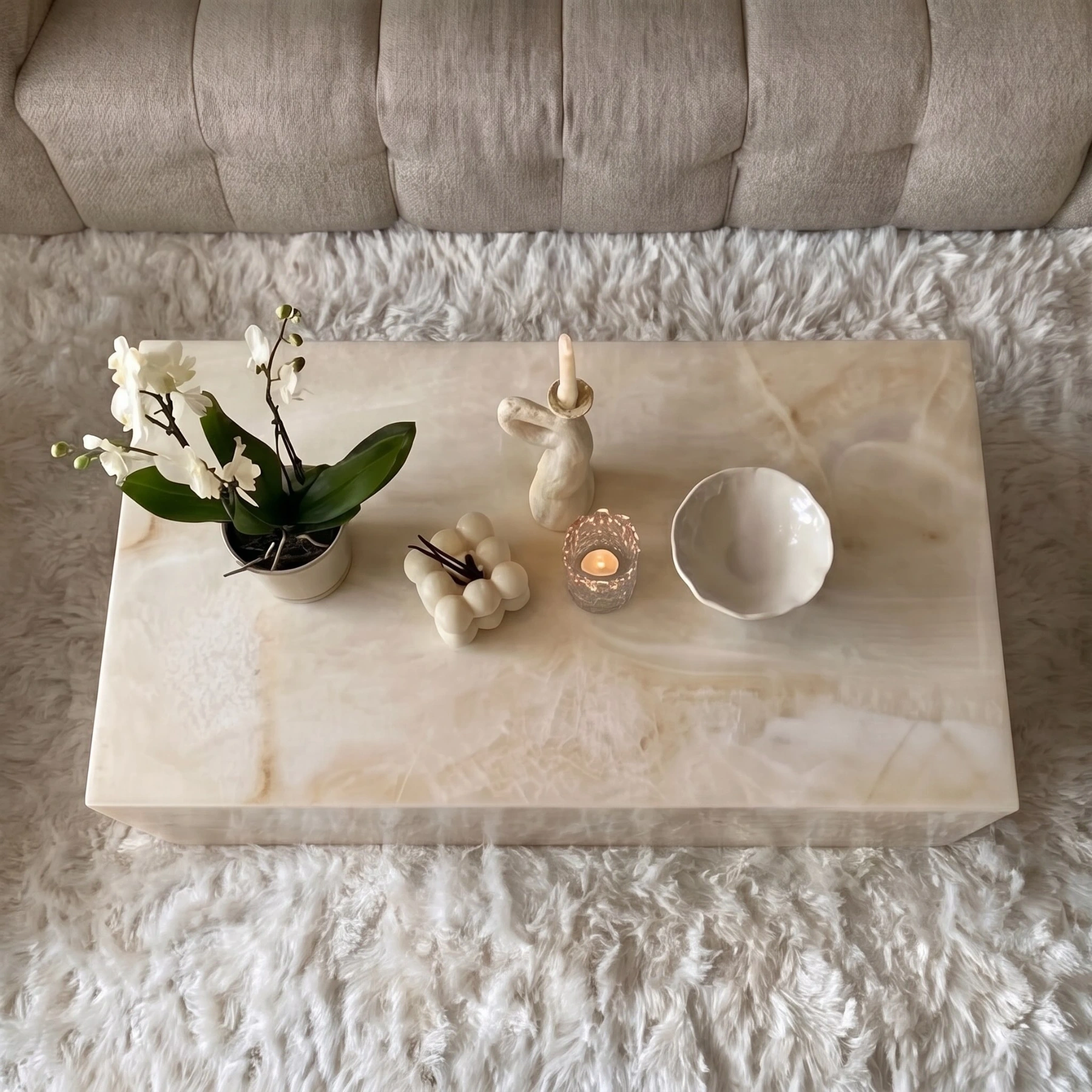 Ónix blanco – detalle de la piedra