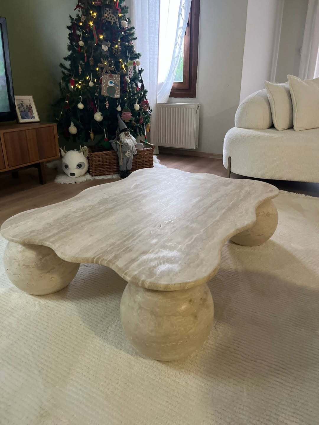 Light Travertine customer photo: Nephele Coffee Table
