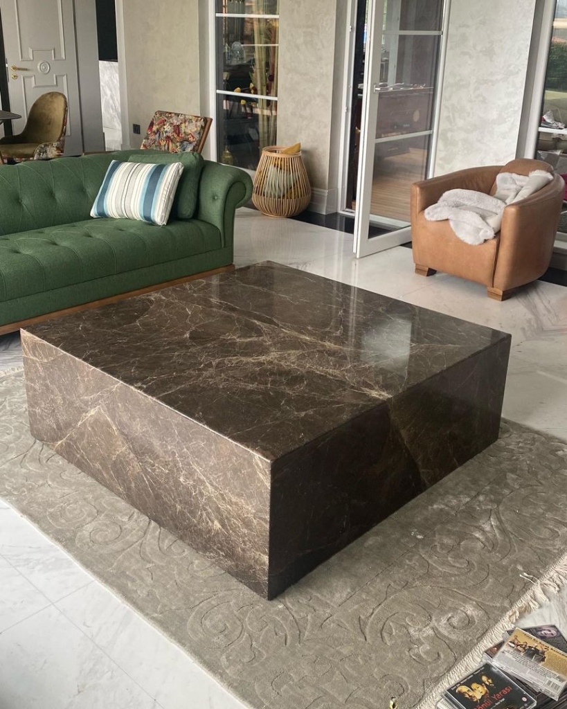 Emperador Dark customer photo: Plinth Coffee Table