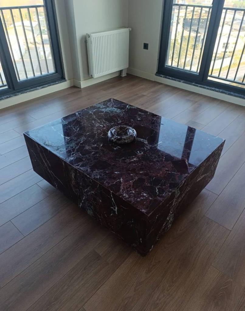 Rosso Levanto customer photo: Plinth Coffee Table